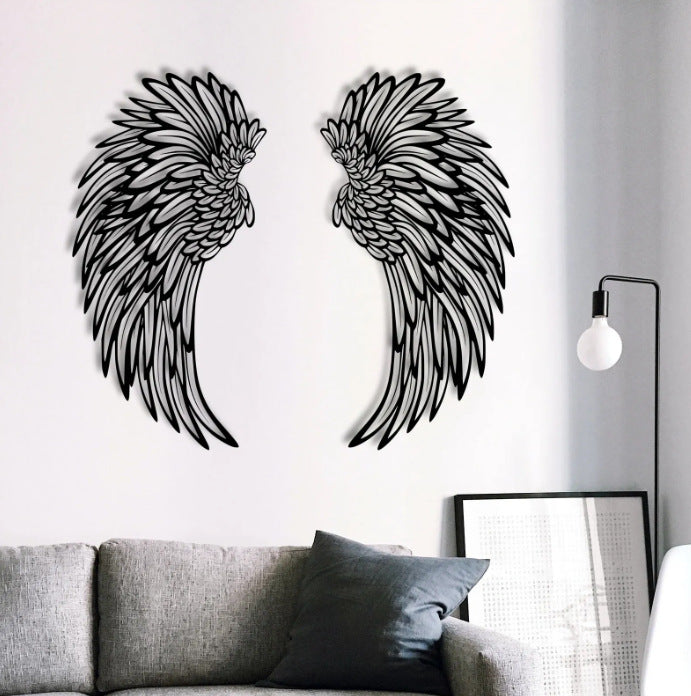 Angel Wings Wall Decor Art With Light