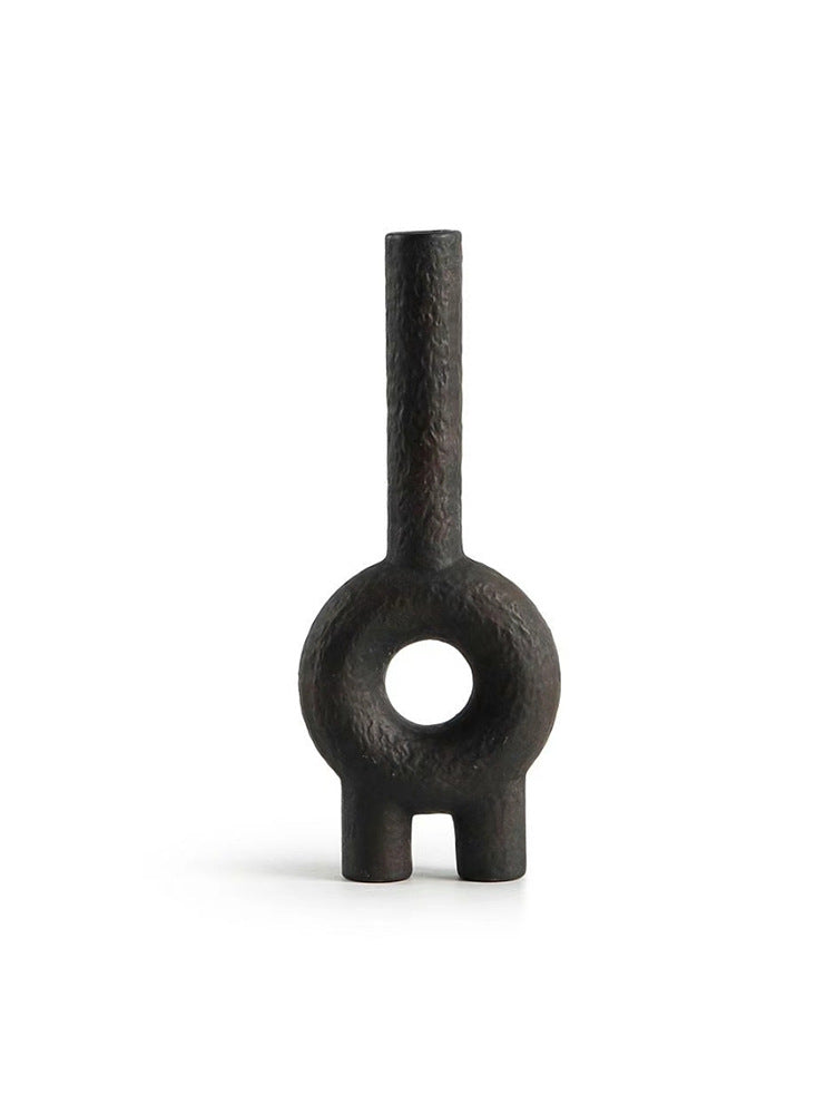 Ring Style Ceramic Abstract Geometric Flower Ornament