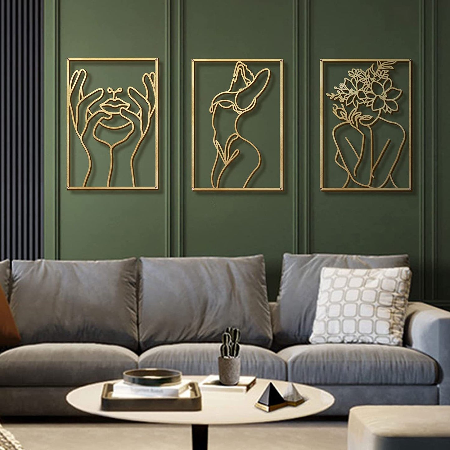 Art Silhouette Female Metal Wall Art