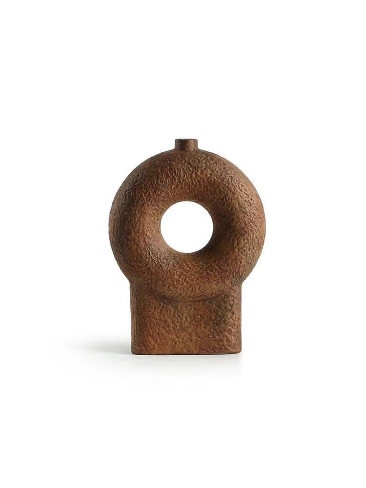 Ring Style Ceramic Abstract Geometric Flower Ornament